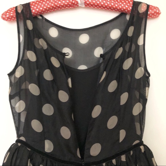 Black Polka Dot Cocktail Dress - Picture 7 of 11
